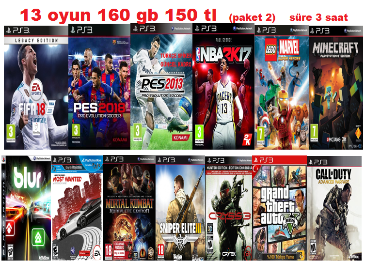 PS3 KIRMA OYUN YÜKLEME